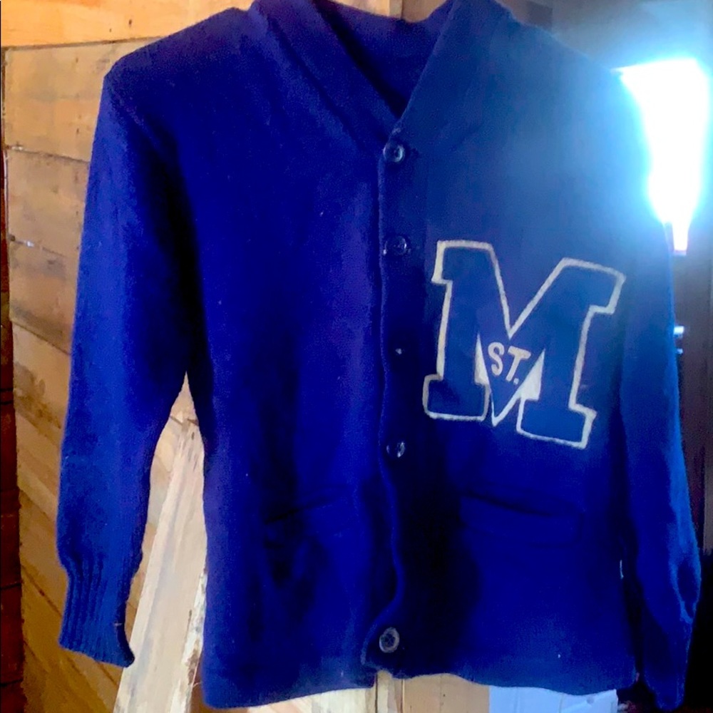 1950-1960s M State cheerleader sweater